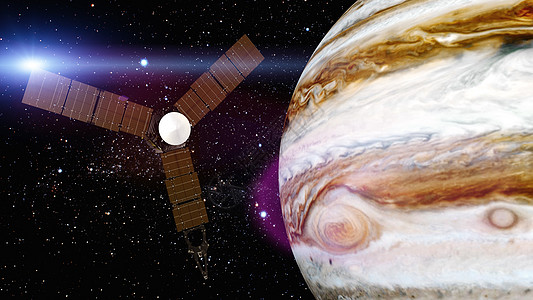 校友和卫星Juno宇宙阴影天文学科学星星动画片纺纱磁层车削耀斑图片