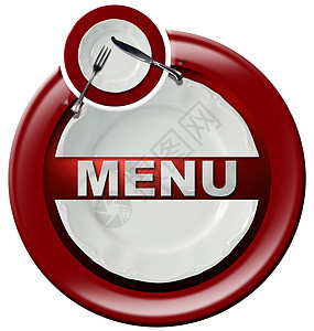 餐厅菜单 - 圆红色图标图片