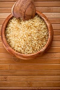 金金大米烹饪谷物文化营养厨房生活勺子农业木头美食图片
