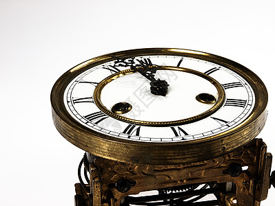 有罗马数字的老时钟会议装置新年倒数发条商业小时压力机械手表图片