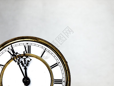 有罗马数字的老时钟警报倒数会议压力手表部分机械钟表古董小时图片