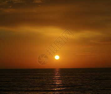 晚安天空约会天堂海滩太阳橙子假期海洋背景图片