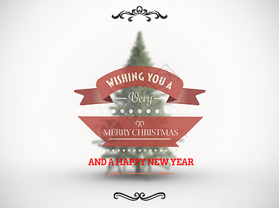 快乐圣诞节消息的复合图象问候语字体时候红色枞树喜庆白色计算机灰色绿色图片