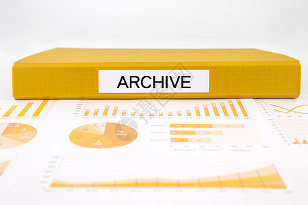档案文件 图表分析和业务报告;归档文件背景图片