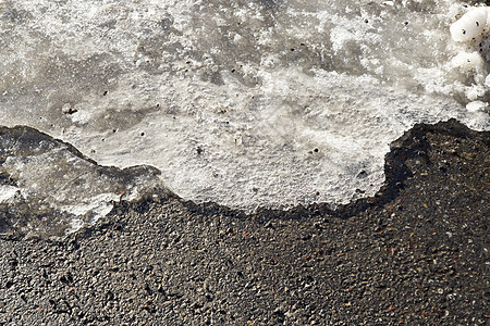 冰溶在路上背景图片