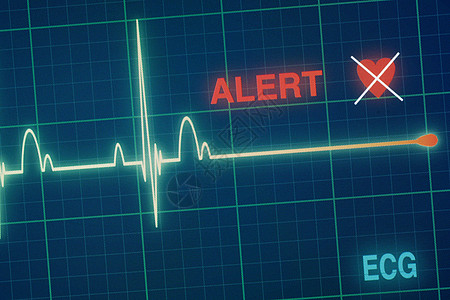 显示器上的心脏比心动图要强像素化心脏病速度屏幕警告逮捕电脑保健脉冲死亡图片