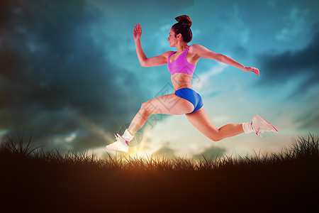 跑步健身合身竞技的高清图片
