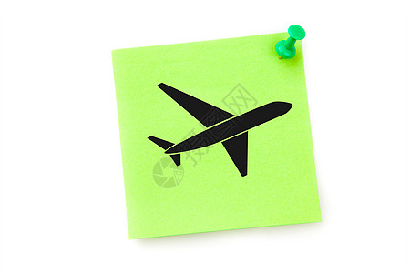 飞机复合图象便利贴正方形航空数字旅行旅游计算机飞行航班别针图片