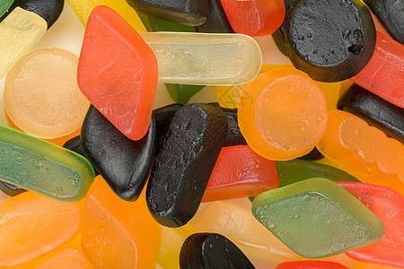 彩色果冻罐头绿色黄色味道糖果橙子团体甜点口香糖饮食果味图片