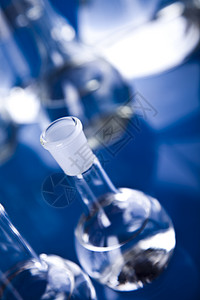 实验室设备 明亮的现代化学概念烧瓶玻璃仪器测量科学烧杯药店技术生物研究图片
