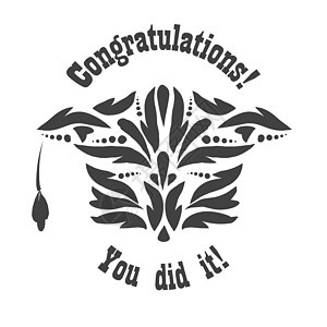 贺卡与祝贺毕业结业者丝带大学教育学习派对文凭班级成就成功荣誉图片