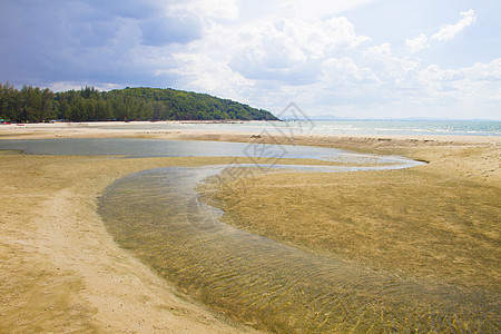 泰国的海滩太阳阳光海洋悬崖热带海浪棕榈天堂蓝色日落图片