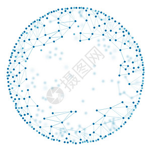 孤立白背景的分子模型模式Name圆圈圆形线条图片