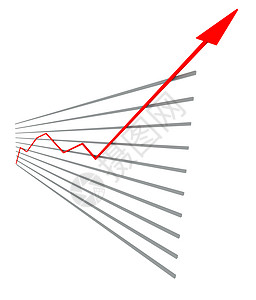 向上显示红箭头的图形图表图方案统计线条红色曲线图片