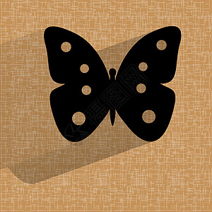蝴蝶 在平面几何抽象背景上的平坦现代网络按钮手工插图绘画雕刻创造力礼物昆虫卡片纸板作品图片