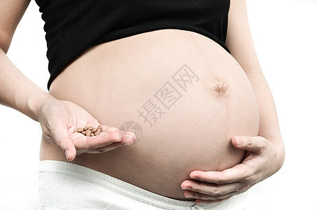 服药的孕妇药剂压力母亲发烧卫生疼痛腹部怀孕流感肚子图片