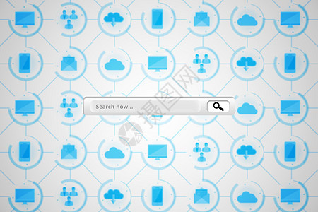 搜索引擎的复合图像网页电脑搜索科技绘图技术界面计算机互联网数字背景图片