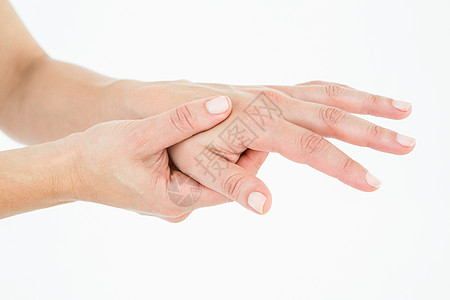 受手痛折磨的妇女身体痛苦疼痛疾病背景图片