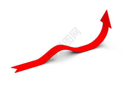 白色的红箭头曲线网格图形化图表图片