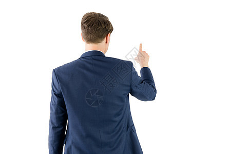 商务人士用他的手指指着某样东西人士男性商务手势套装夹克男人背景图片