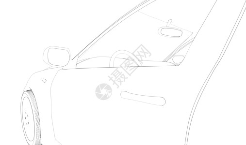 图形汽车模型排气管树干运输座位轮子草图视图车辆特写大灯图片