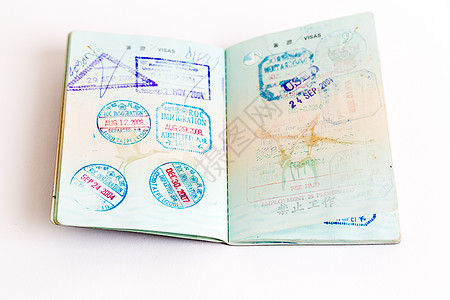 签证和护照印章世界旅行公民安全文档旅游空白收藏身份移民图片