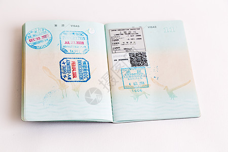 签证和护照印章商业公民全球世界文档海关旅行假期空白鉴别图片