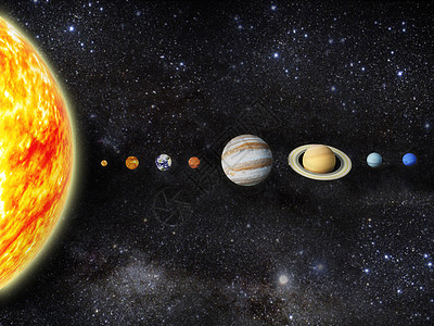 太阳能系统轨道宇宙圆圈命令环绕星系太阳行星海王星土星图片