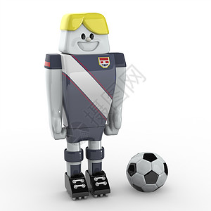 3D 足球运动员运动冠军锦标赛国际玩家游戏团队微笑衬衫男生图片