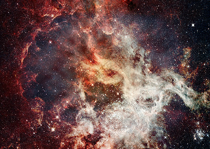 手绘星星无限恒星场的一小部分乳白色灰尘天空行星气体星云星系星际星座场地背景