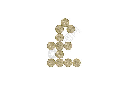 一磅硬币的英镑符号经济白色水平货币金融财政储蓄图片