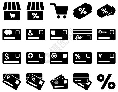 购物和银行卡图标金融经济标签货币礼物命令投资支付银行储蓄图片