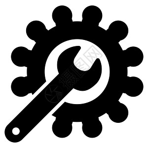 工具icon自定义图标安装配置应用程序接口机械黑色工业硬件扳手锤子背景