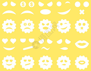 工具 设备 微笑 情感图标女士工程幸福控制建造喜悦图标集字形财富表情图片