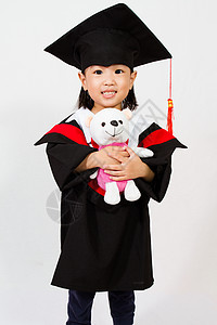 亚洲儿童毕业会里程碑证书学习文凭学士知识学校孩子快乐学生图片