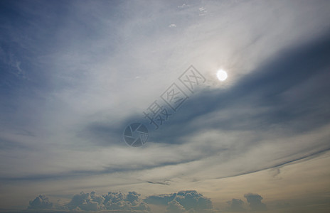 日落时云云烟的天空空气气氛多云高架天气景观风景日落漂浮臭氧图片