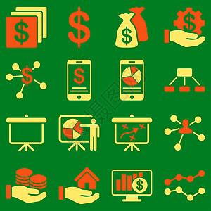 财务和商业图表图标 单位 千美元图标集统计等级数字字形金融团体绿色技术背景图片