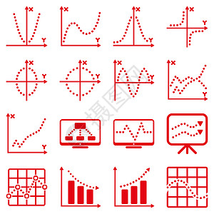 Dotted 光栅插图商务图标网格屏幕图表阴谋椭圆图标集数学曲线正弦字形背景