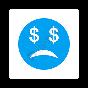 破产斯麦笑图标预算银行情感储蓄压力悲伤背景碰撞表情损失图片