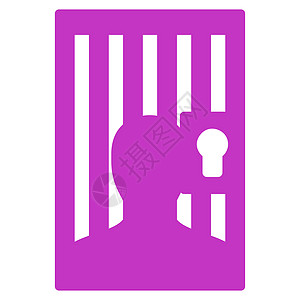 监狱图标房间警察刑事法律法庭紫色警卫逮捕锁孔惩罚图片