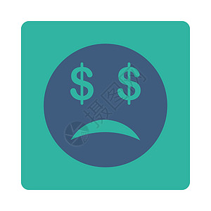 破产斯麦笑图标微笑碰撞悲伤情绪预算符号表情储蓄失败经济图片