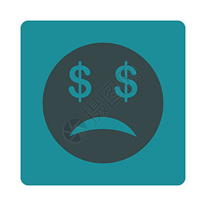 破产斯麦笑图标笑脸债务储蓄正方形危机悲伤符号情感预算金融图片