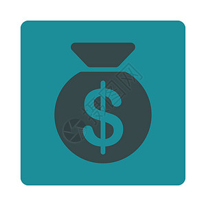 钱袋图标储蓄银行蓝色银行业平衡税收投资金融圆形订金图片