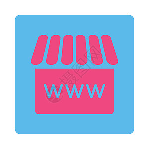 Webstore 图标购物商店网络正方形粉色店铺精品财产庇护所网页图片