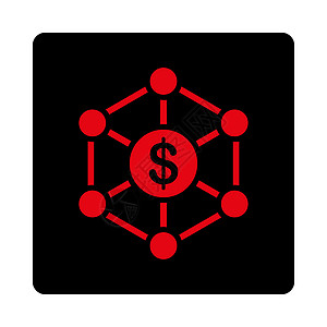 方案图标硬币节点营销字形世界商业界面链接金融公司图片