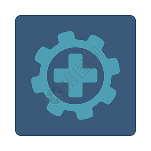 医疗设置图标引擎进步控制援助字形按钮工具正方形商业服务图片