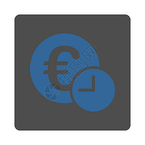 欧元信用图标按钮收益联盟银行硬币投资正方形日程货币贸易背景图片