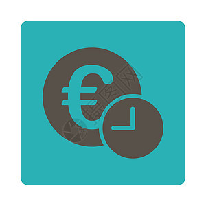 欧元信用图标硬币按钮贷款现金联盟日程字形债务销售货币背景图片
