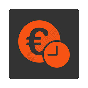 欧元信用图标字形按钮收益债务销售利润经济财政硬币投资背景图片