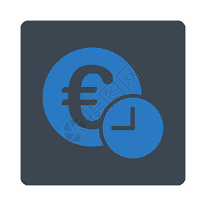 欧元信用图标银行宝藏字形债务硬币收益销售货币小时日程背景图片
